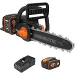 WG350E 20VOLT 4.0AH Li-Ion 30CM Profesyonel Şarjlı Kömürsüz Zincirli Testere