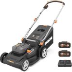 WG737E Nitro Akülü Çim Biçme Makinesi 40 V (2 x 20 V) – Güçlü Fırçasız Motor – 37 cm Kesme Genişliği – 6 Kesme Yüksekliği Kademesi (20 – 70 Mm) – 40 L Çim Toplama Torbası – 2 x 4 Ah Akü ve Çift