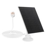 WGKLLY Google Nest Kamera için Güneş Paneli Açık ve İç Mekan (Pil Versiyonu), 13Ft/4m Şarj Kablosu ile 5V 5W Güneş Paneli Şarj Cihazı, IP65 Su Geçirmez, Ayarlanabilir Duvar Montajı Dahil, 1 Paket