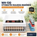 Wh-130 Kuluçka Makinası 130 Yumurta Kapasiteli Tam Otomatik – Tavuk, Kaz, Hindi, Ördek Uyumlu – Yedek Motor Hediyeli