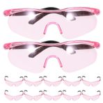 WHAMVOX 12 Adet Kız Koruyucu Gözlük Seti Şeffaf Çizilmeye Dayanıklı Laboratuvar ve Spor Gözlüğü Kız İçin Güvenli Oyun ve Deneyleri