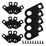 WHAMVOX 16 Set Elektro Gitar Kilidi Gitar Pedalı Tutucu Aksesuarları Efekt Pedal Tutucu Parantez Efekt Pedal Panosu Parantezleri Gitar Pedalı Tutucu Kiti Black Metal