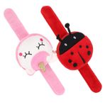 WHAMVOX 2 Adet Pappa Yüzük Bozuk Para Cüzdanı Tek Boynuzlu Çanta Orman Partisi Iyilik Peluş Oyuncak Peluş Çanta Küçük Bozuk Para Cüzdanı Peluş Tokat Bandı Bileklik Çocuk Karikatür Bez
