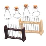 WHAMVOX 2 Takım Bebek Evi Kaynağı Test Minyatür Laboratuvarı Minyatür Laboratuvar Ekipmanları Tüpler Minik Çocuklar Bebek Tüpü Bebek Evi Oyuncak Kızlar Için Minis Deney Odun