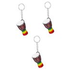 WHAMVOX 3 Parça djembe anahtarlık djembe davul cazibesi enstrüman davul kolye enstrüman anahtarlıklar anahtarlık halkası anahtarlık aksesuar çanta asılı kolye Çanta Kolye ，，