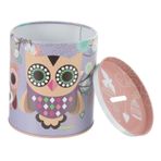 WHAMVOX baykuş kumbara çocuklar retro baykuşlar küçük para Bankası madeni para kavanozu karikatür kumbara Erkekler için Piggy Bank büyük kapasiteli kumbara teneke Mor,Purple