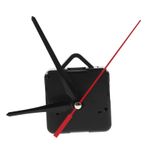 WHAMVOX Duvar Saati Kiti 25-30cm Sessiz Yedek Kuvars Saat Mekanizması Siyah Kırmızı Eller