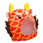 WHAMVOX Musluk Şapka Yeni Yıl Partisi Kostümü Şapka Parti Şapkaları Ejderha Başlıklı Şapkalar Noel Cosplay Şapka Sevimli Ejderha Kap Komik Şapka Çocuk Ejderha Başlığı Modelleme Kısa Peluş