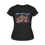 What a Beautiful Day Kadın Tişört (Siyah, 2XL)