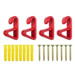 WHEEL CONNECT Jant asmak için tekerlek teşhir kancaları, yumuşak plastik kaplamalı masif çelikten üretilmiştir, aksesuarlar dahildir, standart boyut. 4'lü paket.