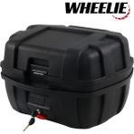 WHEELIE XT760-B 50 Litre Motosiklet Arka Çanta Siyah Su Geçirmez Tak Çıkart Özellikli ABS Top Case Üniversal