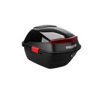 WHEELIE XT88-B 32 Litre Motosiklet Arka Çanta Siyah Parlak Su Geçirmez ABS Top Case Çift Kilitleme Üniversal