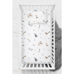 Wheeppo %100 Pamuk Ranforce Lastikli Çarşaf Seti - Dinozor Park Yatak 70x130 ve 80x130 35x45