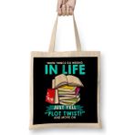When Things Go Wrong In Life Just Yell Plot Twist Bez Çanta Uzun Saplı - Açık Bej - 40 X 40