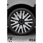 Whigor Alfa Romeo 145 14 Inç Jant Kapağı (4 Adet) Siyah Gri C107