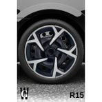 Whigor Alfa Romeo 159 15 Inç Jant Kapağı (4 Adet) Siyah Gri C104