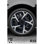 Whigor Alfa Romeo 166 15 Inç Jant Kapağı (4 Adet) Siyah Gri C104