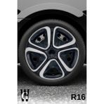 Whigor Alfa Romeo 33 16 Inç Jant Kapağı (4 Adet) Siyah Gri C103