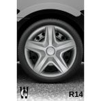 Whigor Alfa Romeo 75 14 Inç Jant Kapağı (4 Adet) Gri G103
