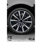 Whigor Alfa Romeo Giulia 14 Inç Jant Kapağı (4 Adet) Siyah Gri C105