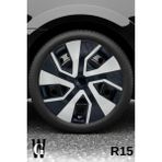 Whigor Alfa Romeo Junior Elettrica 15 Inç Jant Kapağı (4 Adet) Siyah Gri C113