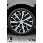 Whigor Alfa Romeo Spider 14 Inç Jant Kapağı (4 Adet) Siyah Gri C110