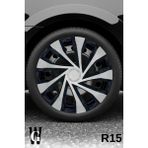 Whigor Fiat Egea Cross 15 Inç Jant Kapağı (4 Adet) Siyah Gri C123