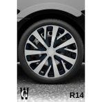 Whigor Peugeot 206 Van 14 Inç Jant Kapağı (4 Adet) Siyah Gri C110