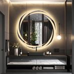 Whirilwind Led'li Lazer Kumlamalı Lavabo & Banyo Aynası (Dokunmatik Sensörlü) günışığı led 70 x 70