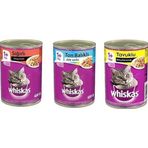 Whiskas 3x400 gr Tavuklu Ton Balıklı Sığır Etli Yaş Kedi Maması