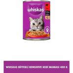 Whiskas Biftekli Sığır Etli Konserve Kedi Maması 400 GR Gravy Soslu Premium Kalite