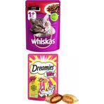 Whiskas Gravy Biftekli Kedi Maması 100 Gr +Dreamies Mix Kedi Ödül Maması Peynirli-Sığır Etli 60Gr
