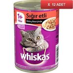 Whiskas Gravy Soslu Sığır Etli 12x400 gr Yetişkin Kedi Konserve
