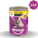Whiskas Kedi Maması Tavuklu Kıymalı 400 Gr - (12 Adet)