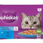 Whiskas Pouch Jöle İçinde Somonlu ve Ton Balıklı 4x85 gr Yetişkin Kedi Konservesi