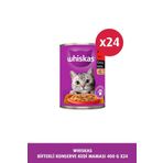 Whiskas Sığır Etli 400 gr 24'lü Yetişkin Konserve Kedi Maması