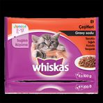 Whiskas Sığırlı ve Tavuklu Gravy Soslu 4x85 gr Yavru Kedi Konserve Maması