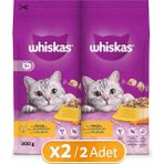 Whiskas Tavuklu ve Sebzeli Yetişkin Kedi Maması 300 gr 2 Adet