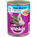 Whiskas Ton Balıklı Kedi Konserve 400 gr x 12 Tam ve Dengeli Mama Yetişkin Kediler İçin