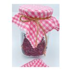 White Alamode Pembe Kavanoz Kapağı Örtüsü 10'lu