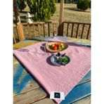 White Alamode Pötikare Pembe Masa Örtüsü - 80 x 80 cm