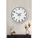 White Classic Modern 52 Cm Metal Duvar Saati