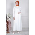 WHITE CORNER Elbise 1106 Beyaz - 2