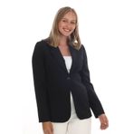 WHİTE DİAMOND Kadın Siyah Tek Düğmeli Astarlı Şık Blazer Ceket