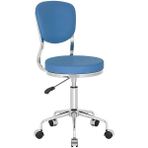 White Furniture Obje Küçük Ofis Çalışma Sandalyesi - Mavi