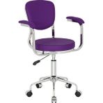 White Furniture Obje Küçük Ofis Çalışma Sandalyesi - Mor