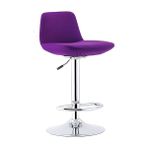 White Furniture Sive Bar Sandalye - Mor