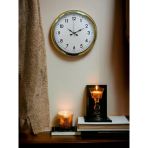 White Gold 40 Cm Metal Duvar Saati