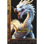 White & Gold Dragon Notebook Planner: Fantasy 3D Notebook with Calendar and Lined Pages