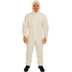 White Guard Lamine Tulum, Tek Kullanımlık , Sırt Havalandırmalı, Beyaz , 5 Li Pakette - XL